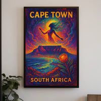 Cape Town Dreamscape Psychedelic Art Poster Print