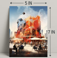 Geometric Urban Oasis Poster