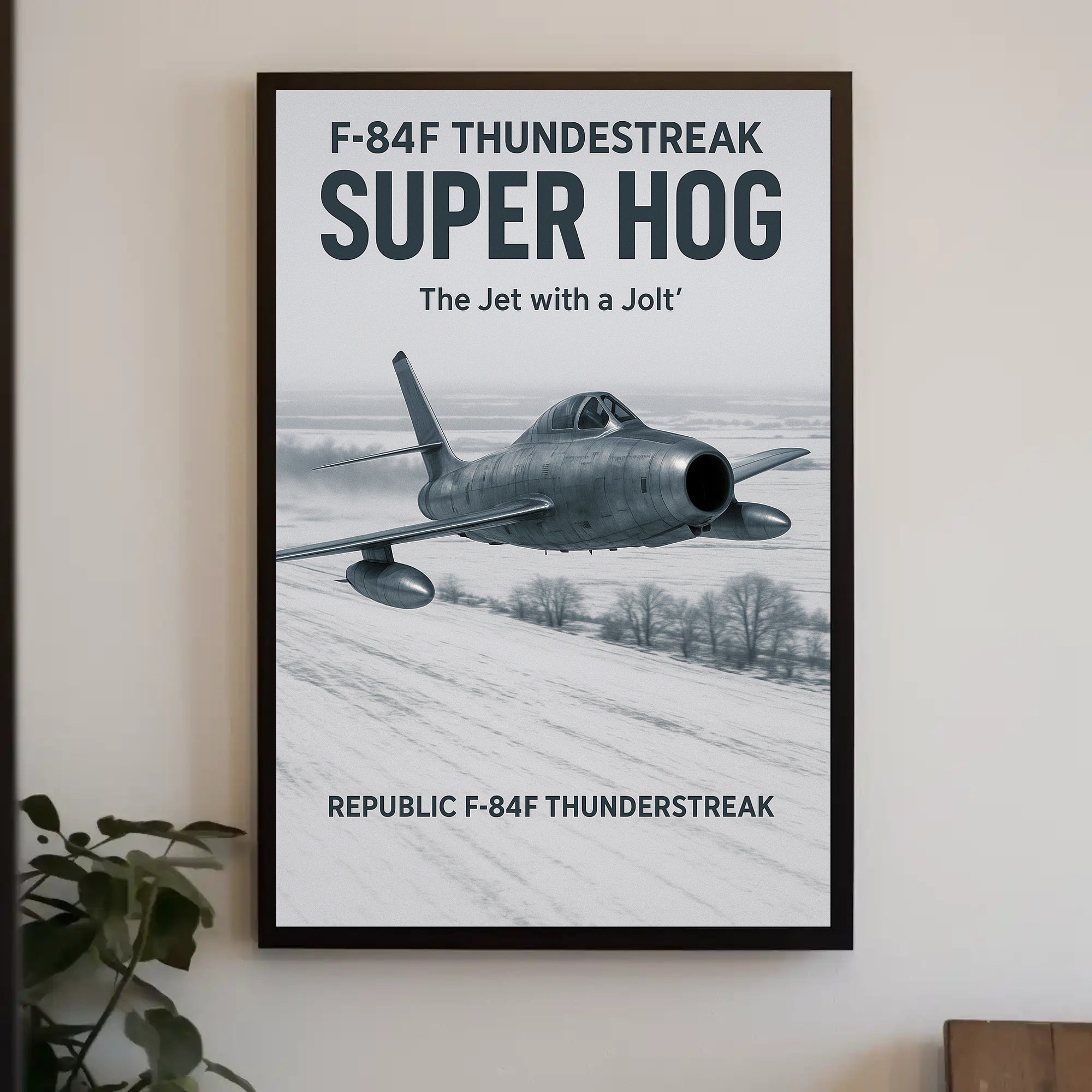 F-84F Thunderstreak Super Hog Poster PosterGoat