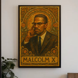 Malcolm X Portrait Poster