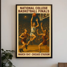 National College Basketball Finals 1947 Poster