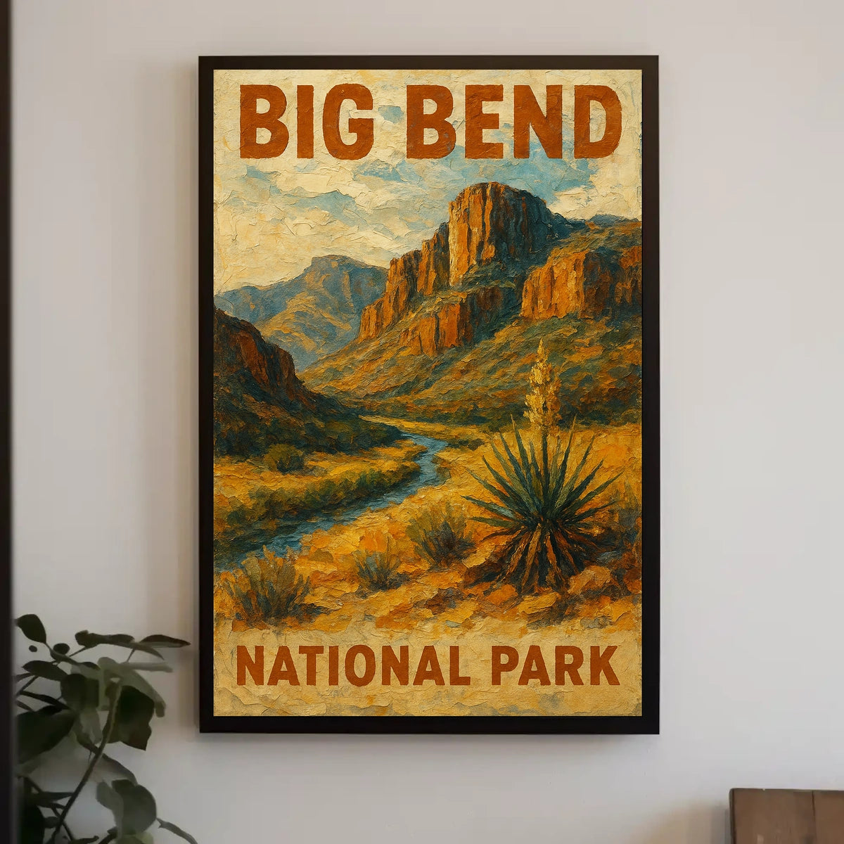 Big Bend National Park Desert Vintage Wanderlust Poster