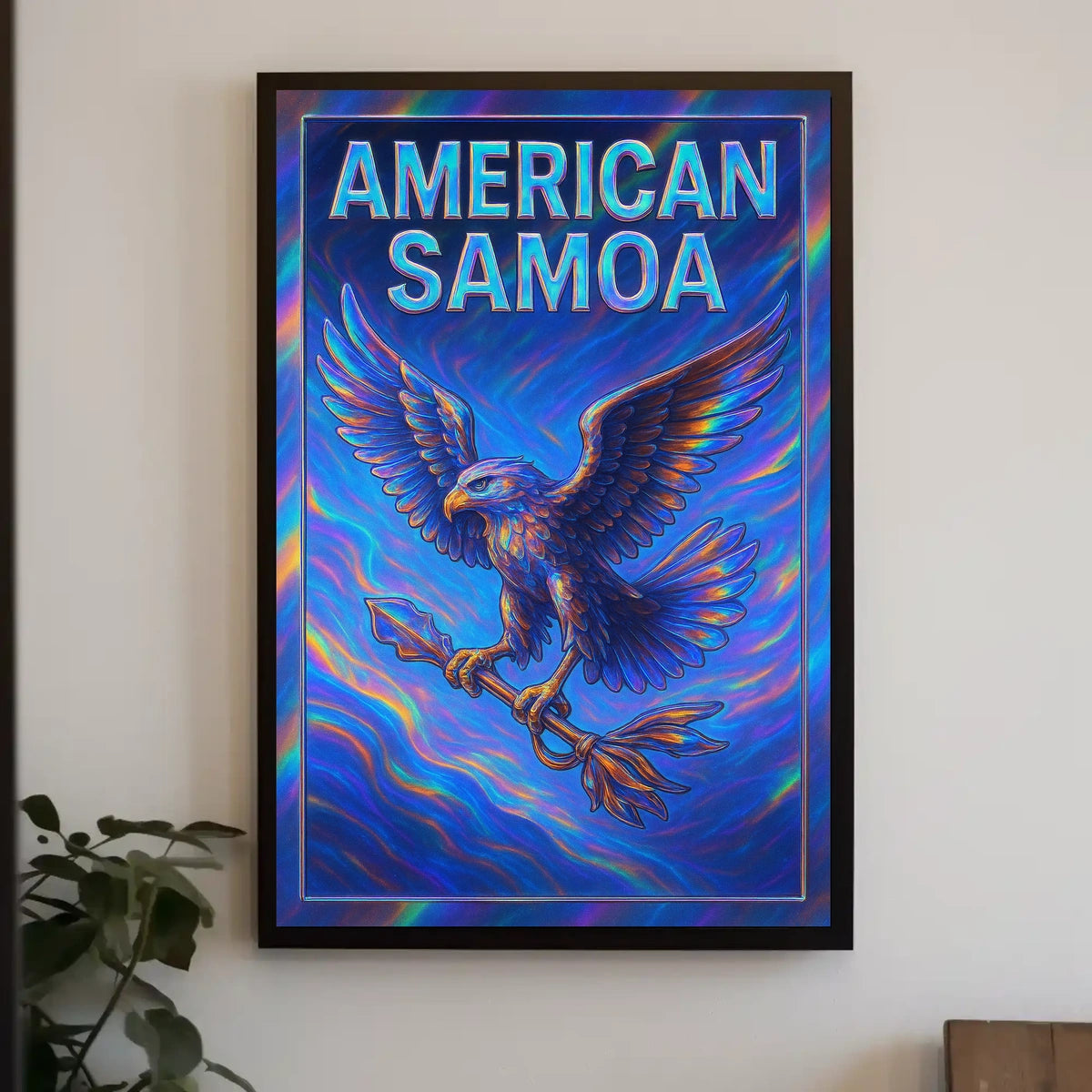 American Samoa Vibrant Eagle Poster