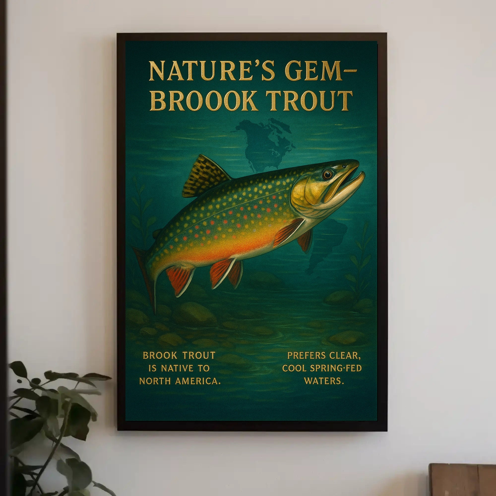 NatureS Gem Brook Trout Poster