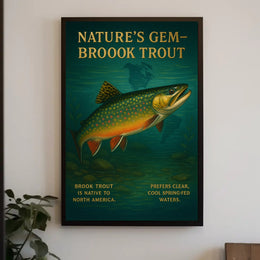 NatureS Gem Brook Trout Poster