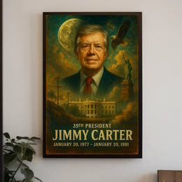 Jimmy Carter Portrait Neoclassical Realism Patriotic Poster