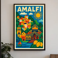 Amalfi Vibes Poster Museum Quality Coastal Decor