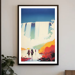 Journey Beneath The Falls Scenic Wall Art Poster