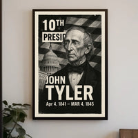 John Tyler 10th President of the United States Digital Montaje Poster