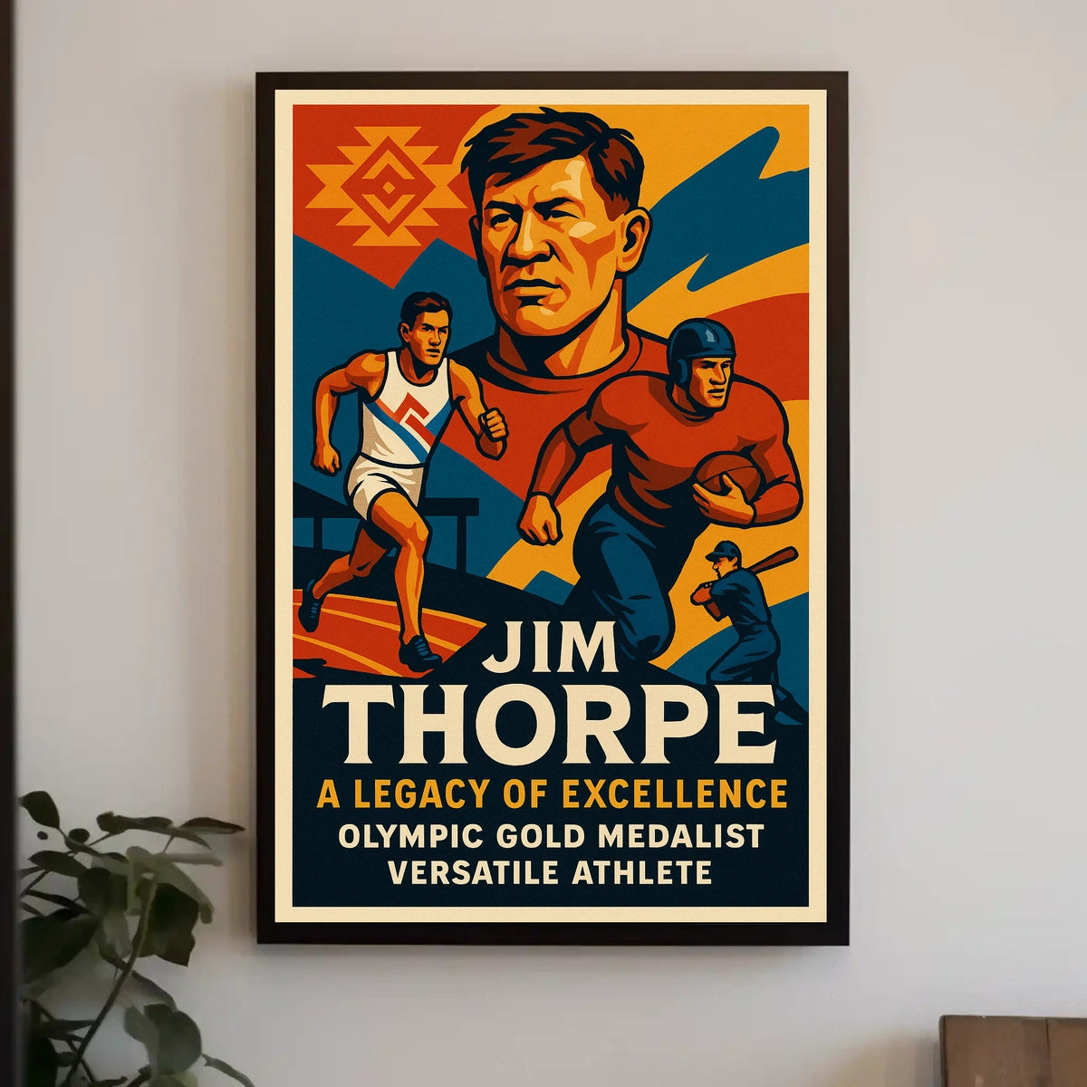 Jim Thorpe Legendary Athlete Poster