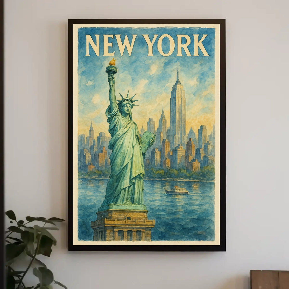 New York Iconic Landmarks Poster