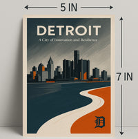 Detroit Innovation and Resilience Poster PosterGoat