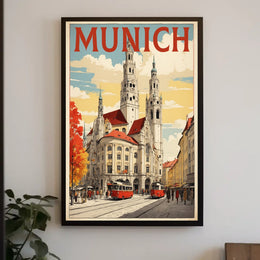 Munich Cityscape Poster