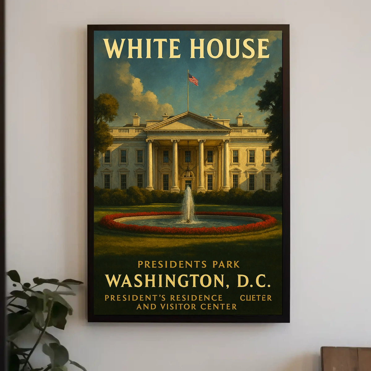 The White House Presidential Residence Poster