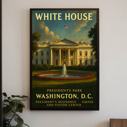 The White House Presidential Residence Poster