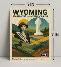Wyoming Trailblazers and Natural Wonders Poster PosterGoat