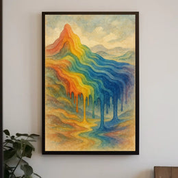 Colorful Mountain Dreamscape Poster