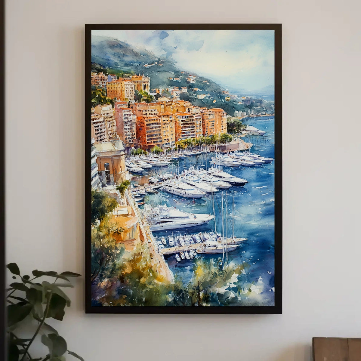 Monaco Monaco Harbor with Yachts View Poster