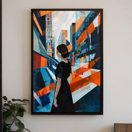 Urban Elegance: Abstract Cityscape with Modern Flair
