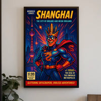 Shanghai The City of Dreams and Neon Dreams Poster