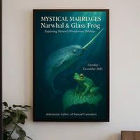 Mystical Marriages Narwhal Glass Frog Poster