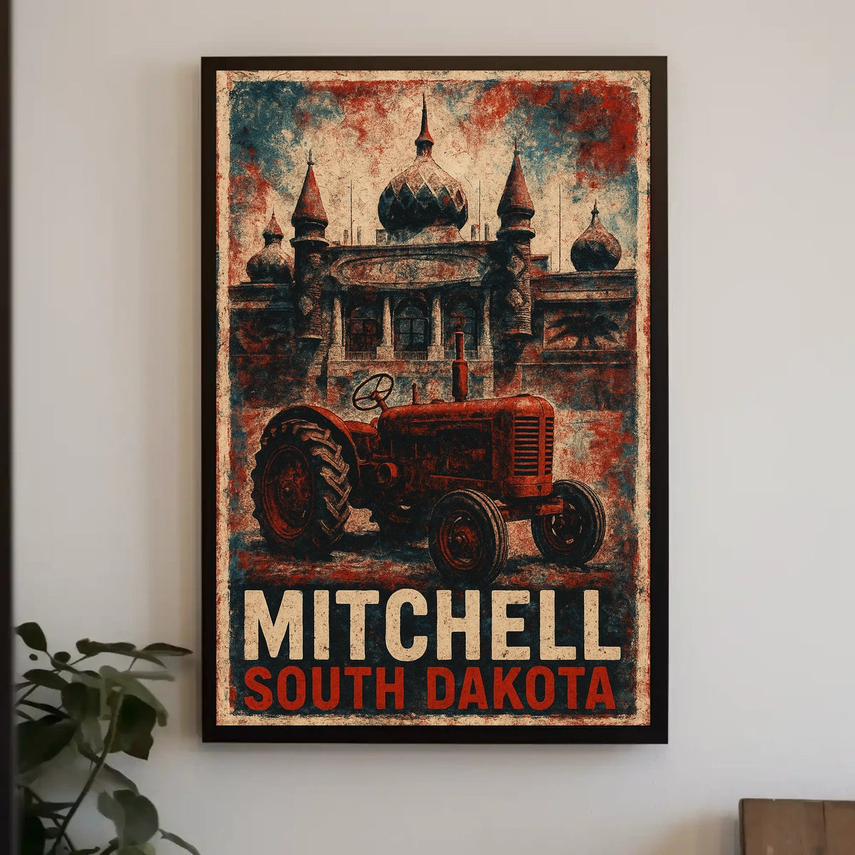 Mitchell SD Corn Palace Heritage Vintage Travel Poster