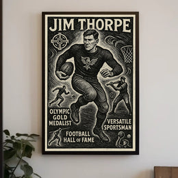 Celebrating Jim Thorpe Legendary Athlete Poster