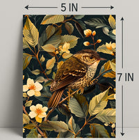 Richly Illustrated Vintage Bird Nature Art Animal Poster
