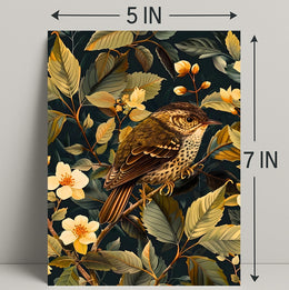 Richly Illustrated Vintage Bird Nature Art Animal Poster
