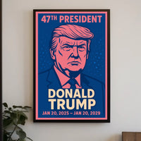 Donald Trump Visionary Renewal Digital Painting Typography Patriotic Legacy Poster