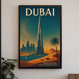 Dubai Where The Future Meets The Sands Poster
