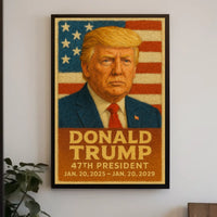 Patriotic Leadership Portrait Poster with American Flag Theme