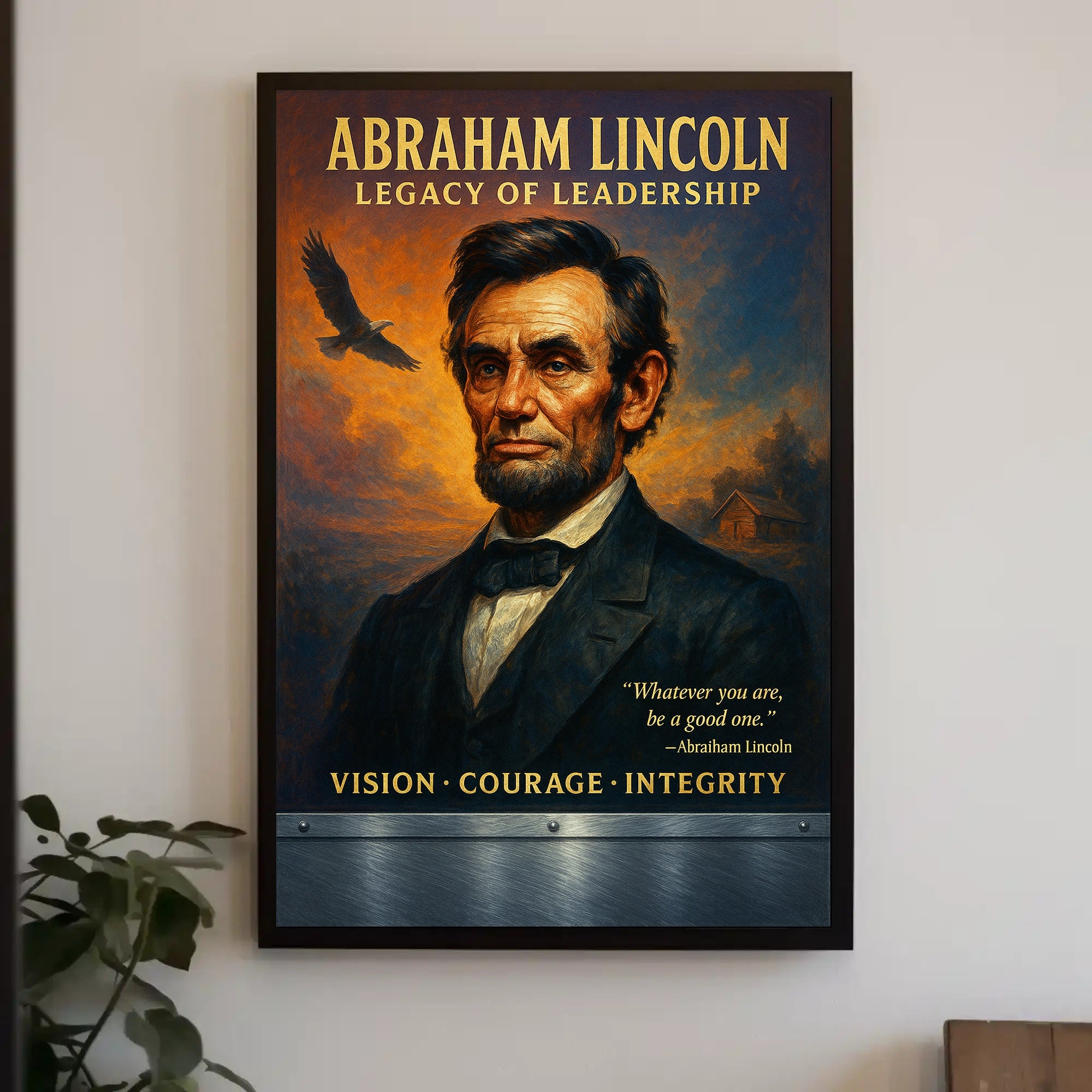 Abraham Lincoln Leadership Portrait: Historical or Presidential Poster