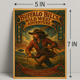 Buffalo Bill Wild West Adventure Vintage Cultural Poster