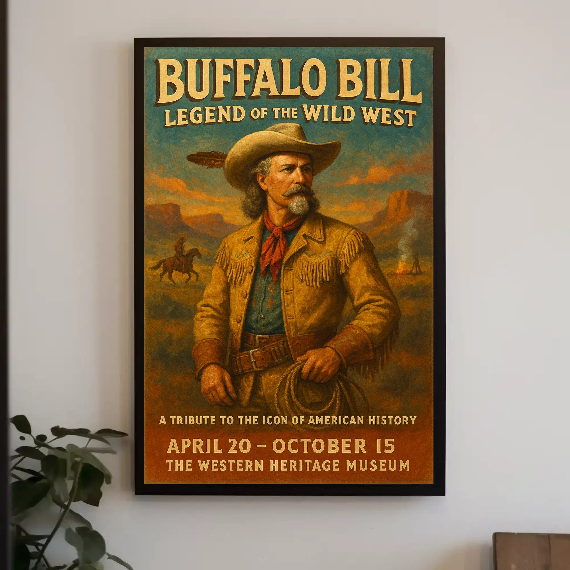 Buffalo Bill Tribute Poster: Wild West Heritage Wall Art