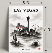 Las Vegas Skyline Poster PosterGoat