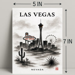 Las Vegas Skyline Poster PosterGoat
