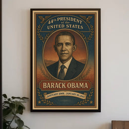 Barack Obama Presidential Historical Poster