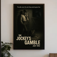 The Jockey's Gamble Noir Vintage Sports Poster