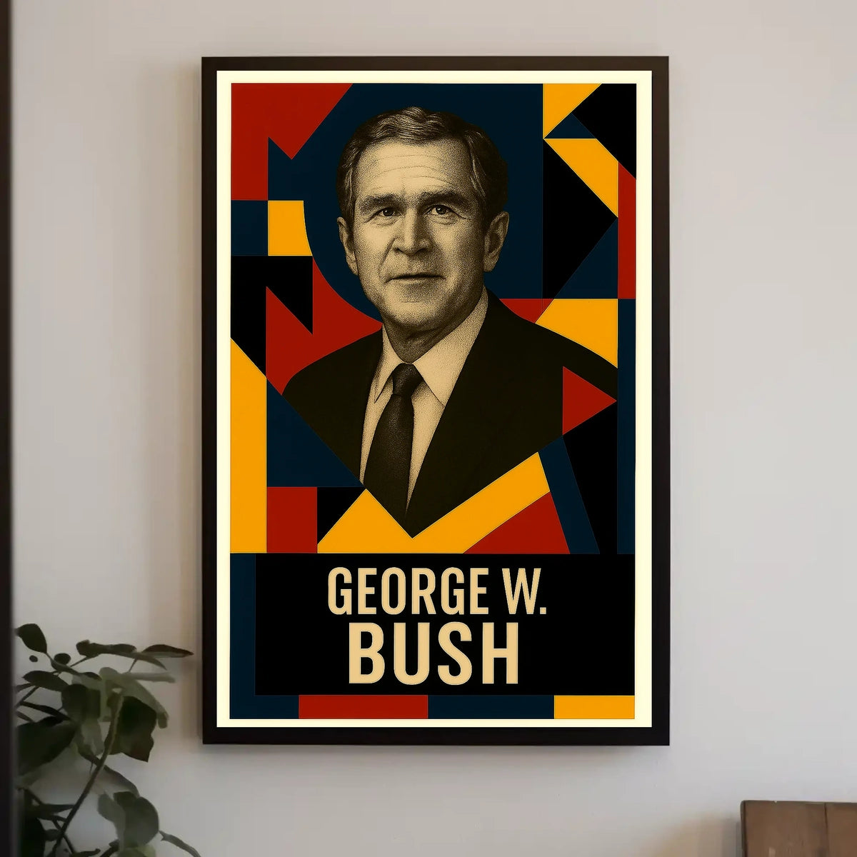 George W. Bush 43rd President of the United States Abstract Pop Poster