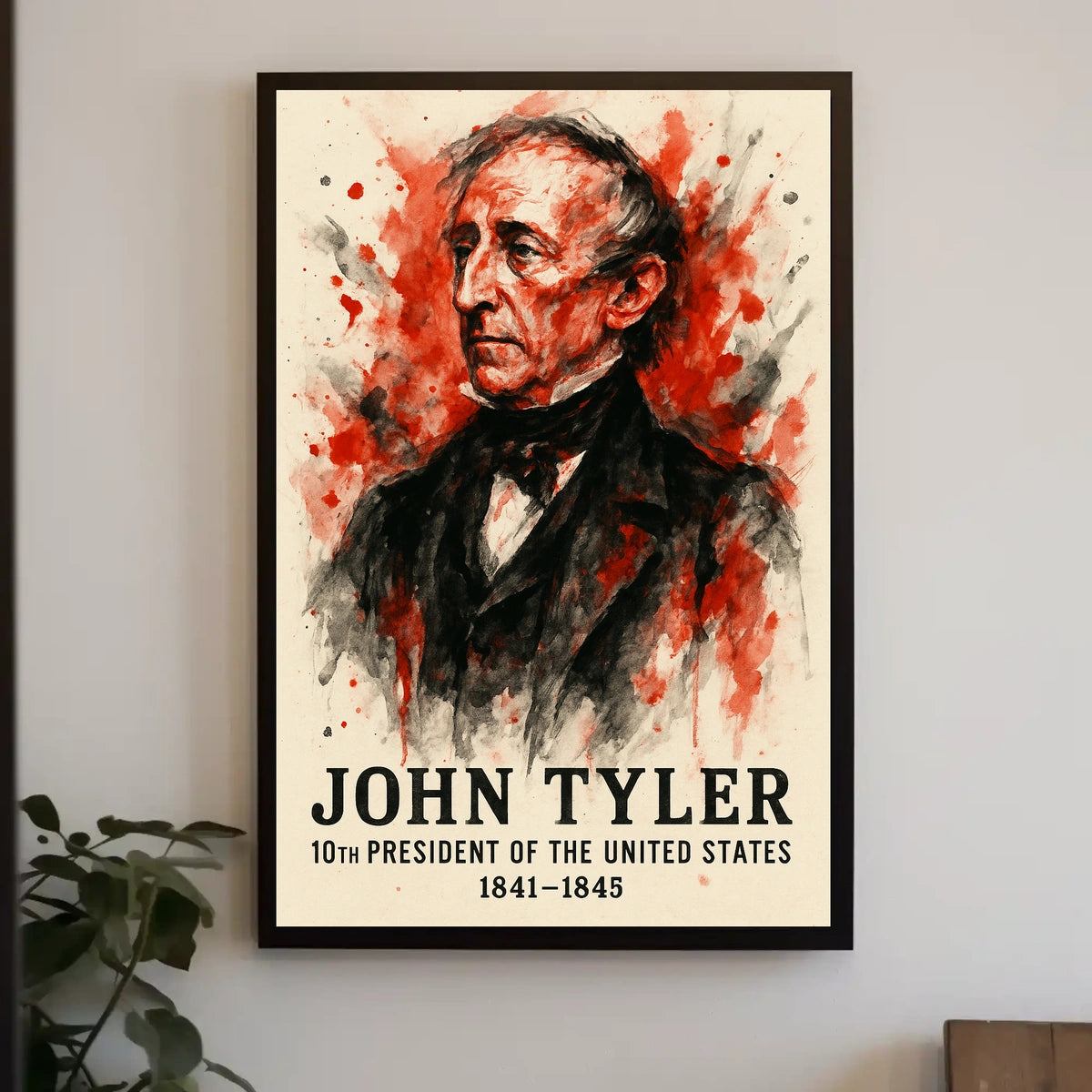 John Tyler Vintage Historical Presidential Poster