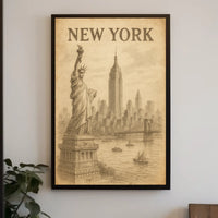 New York City Landmarks Poster