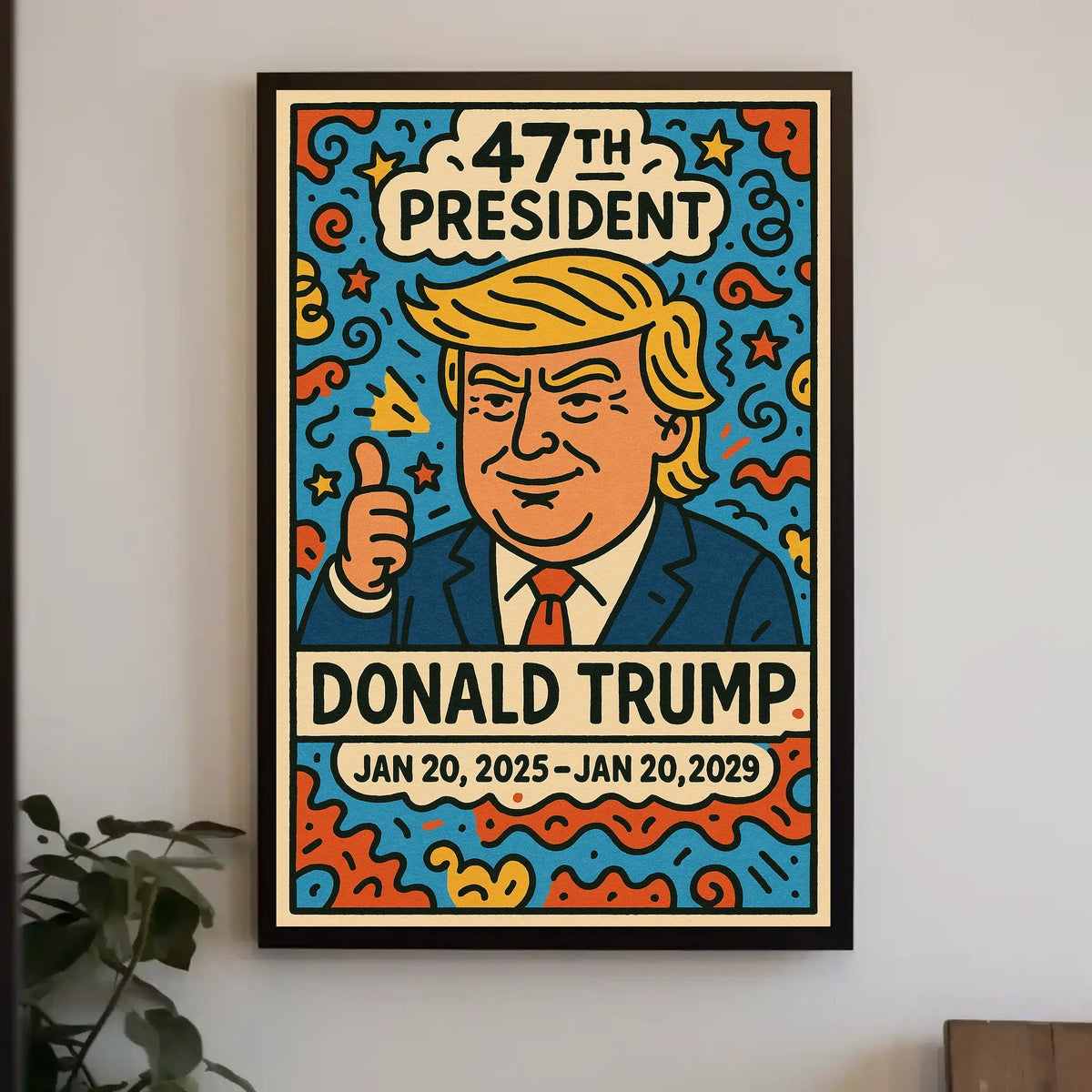 Donald Trump Patriotic Celebration Pop Art Poster
