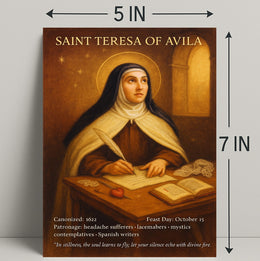 Saint Teresa of Avila Patron Saint Poster PosterGoat