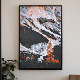 Majestic Surreal Mountain Landscape Art Poster