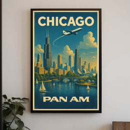 Chicago Pan Am Travel Poster