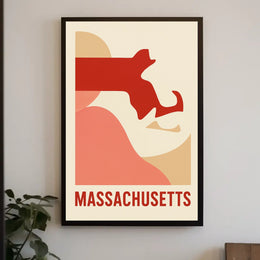 Massachusetts Abstract Art Poster