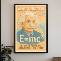 Albert Einstein Relativity Theory Education Science Physics Poster