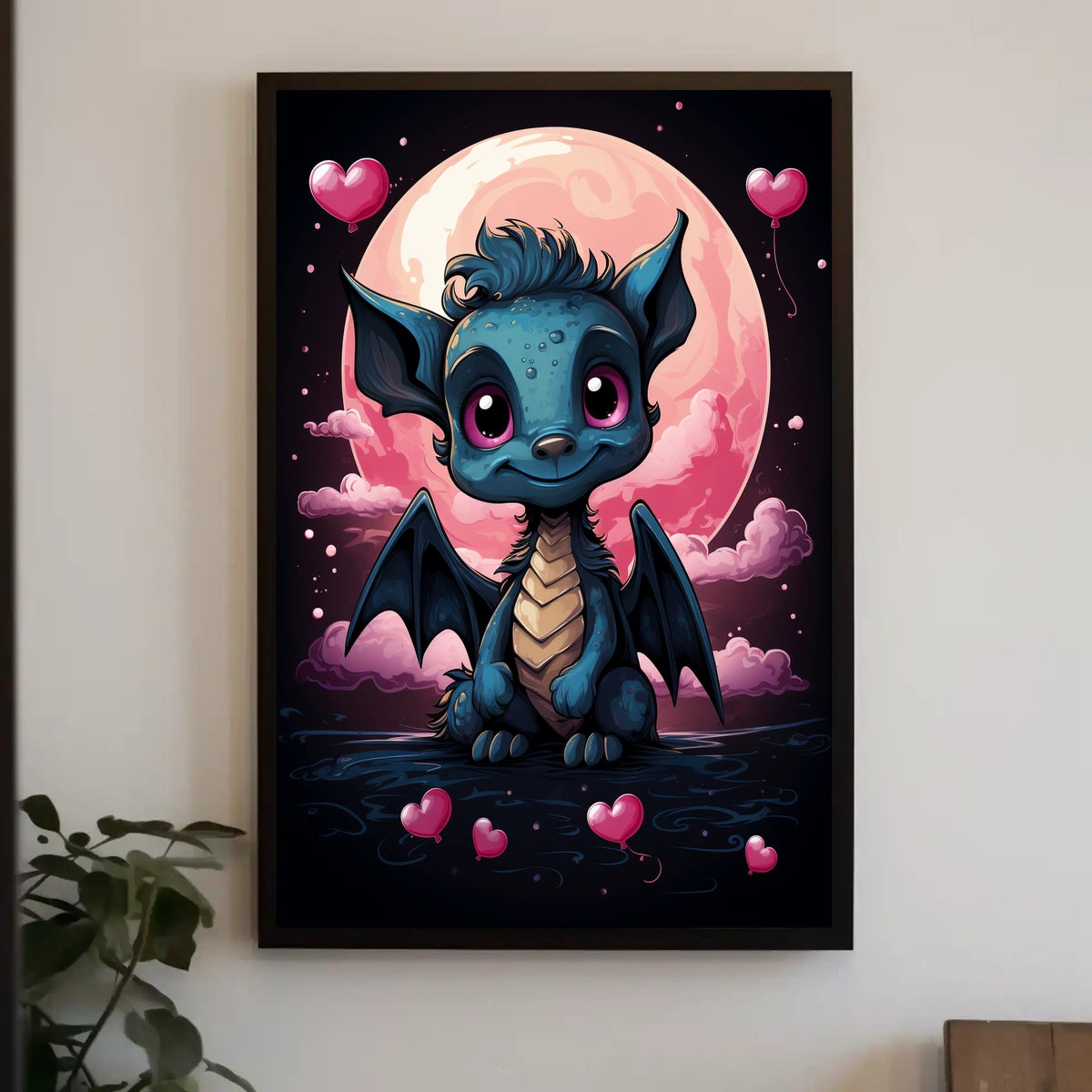 Moonlit Dreams The Adorable Dragon Art Print