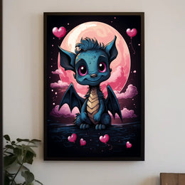 Moonlit Dreams The Adorable Dragon Art Print